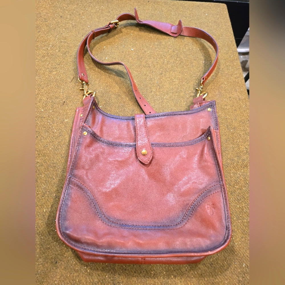 Frye cross-body purse tote Bag Leather Western Style Saddle